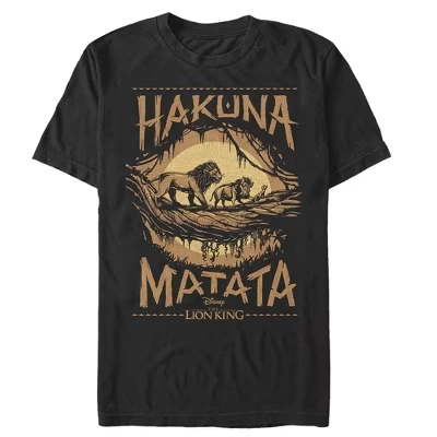 Мужская футболка Lion King Hakuna Matata Jungle Trio черного цвета