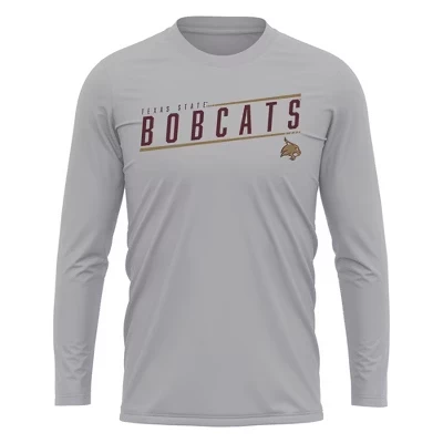 Мужской лонгслив NCAA Texas State, серый меланж