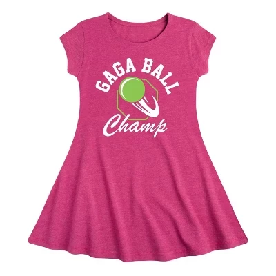 Платье Gaga Ball Champ Fit & Flair с коротким рукавом и графичным принтом цвета Хизер фуксия