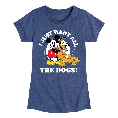 Приталенная футболка с коротким рукавом и рисунком Mickey Pluto Just Want All Dogs