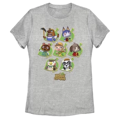 Женская футболка Athletic Heather от Animal Crossing New Leaf Towns People