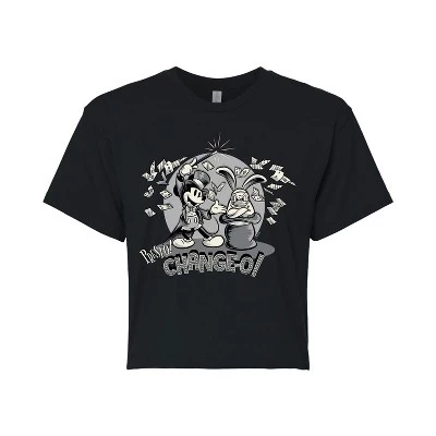 Женская укороченная футболка Disney Presto Chango, черная