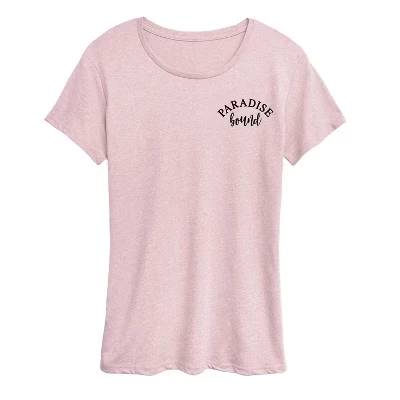 Женская футболка Paradise Bound с коротким рукавом и графическим рисунком heather pink