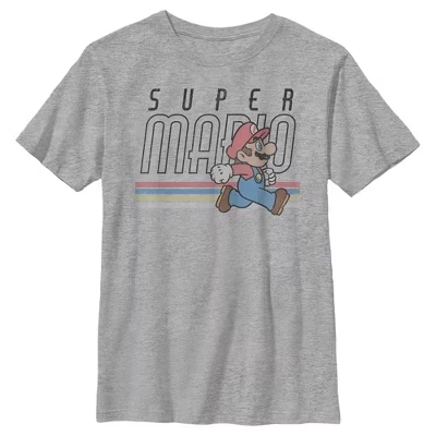 Футболка для мальчиков Nintendo Super Mario, серый меланж