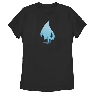 Женская футболка Magic the Gathering, символ воды, черная