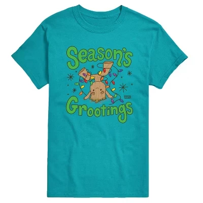 Мужская футболка Seasons Grootings с коротким рукавом и рисунком tahiti blue
