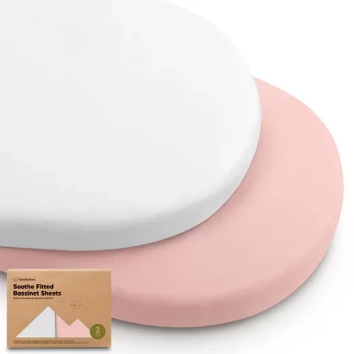 Простыни для люльки KeaBabies Soothe, 2 шт., розовые
