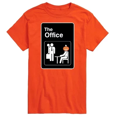 Мужская футболка The Office с тыквой, оранжевая