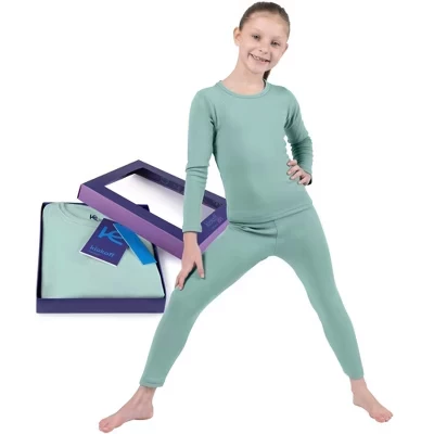 Комплект мягкой и уютной пижамы Kickoff Girl's Thermal Underwear мятный