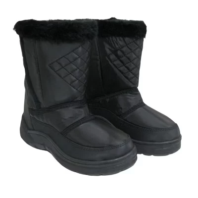 Girl's Winter Boots Warm Fur Lined Snow Boots Childrens Size: 11-4 black