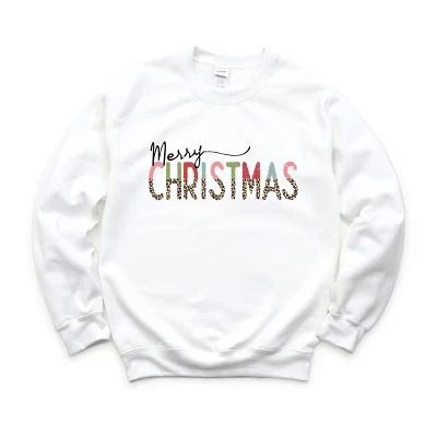 Женский свитшот Simply Sage Market Merry Christmas, белый