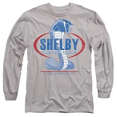 Мужской лонгслив Shelby American Racing, серый меланж