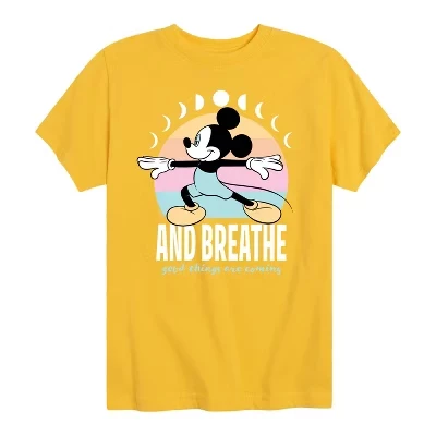 Детская футболка Disney Mickey And Breathe, желтая