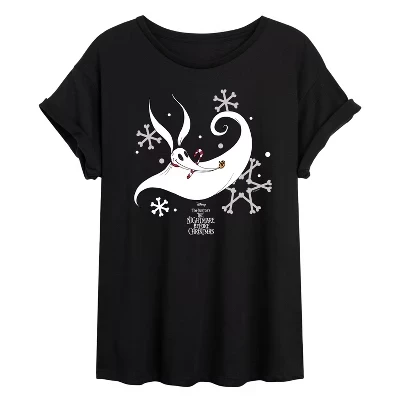 Женская футболка с объемным рисунком Zero Snowflakes черного цвета