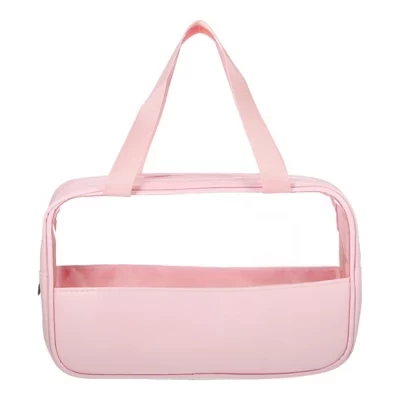 Прозрачная косметичка Unique Bargains, розовая