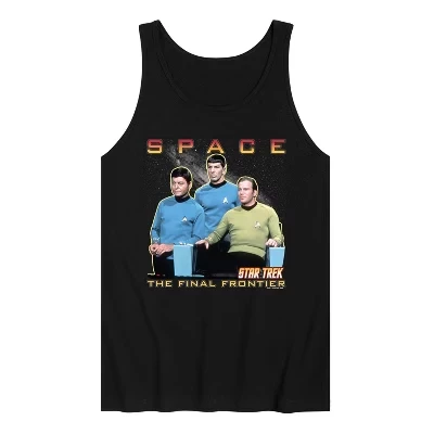 Мужская майка с графическим рисунком Final Frontier, черная