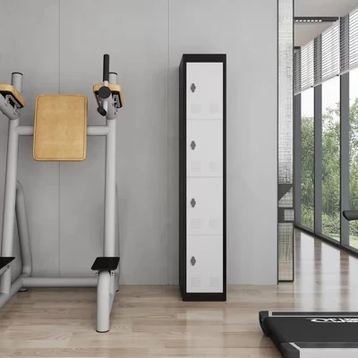 Шкаф COZONY металлический 183 см, 4 двери, черный