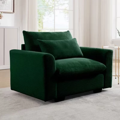 Кресло Christopher Knight Home из вельвета, зеленое
