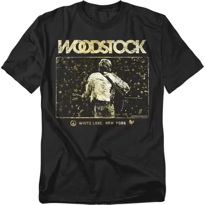 Мужская футболка Woodstock White Lake Crowd черного цвета