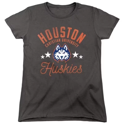 Женская футболка Houston Baptist University Huskies цвета древесного угля