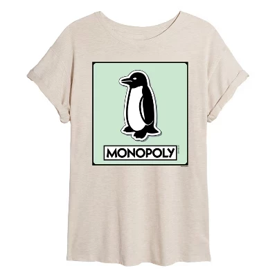 Женская футболка Monopoly Penguin Game Token, бежевая