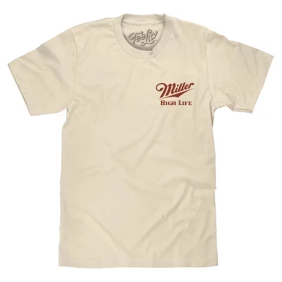 Футболка с двусторонним логотипом Miller High Life The Champagne of Beers натуральная