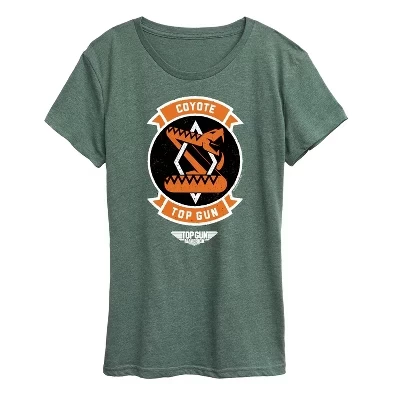 Женская футболка с коротким рукавом и графическим изображением койота heather juniper