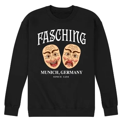 Мужская флисовая толстовка Fasching Masks с графическим рисунком, черная