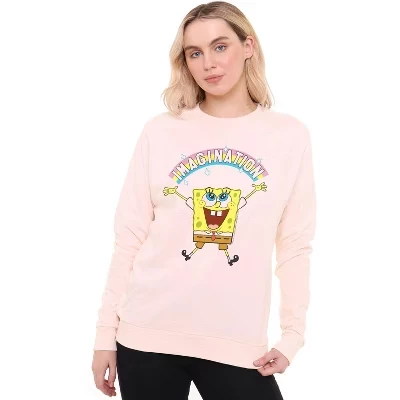 Женская толстовка Spongebob Imagination Rainbow Crew