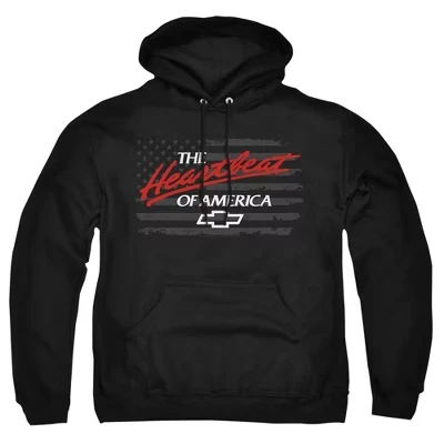 Мужская толстовка с капюшоном с изображением флага Heartbeat Of America, черная