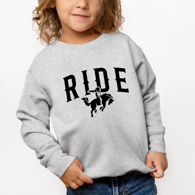 Толстовка Ride Cowboy Arched - с рисунком для малышей серого цвета