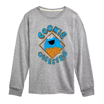 Cookie Obsessed -Футболка с длинным рукавом для малышей и молодежи Футболка с длинным рукавом и рисунком athletic heather