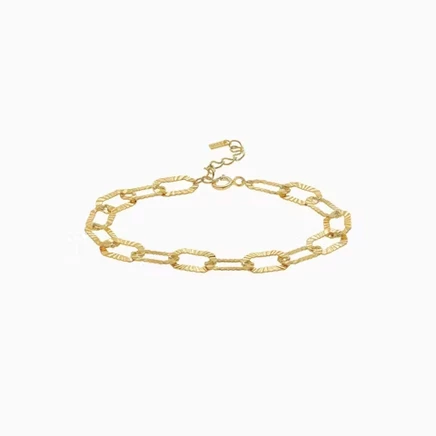 Браслет Bearfruit Jewelry Maddie Chain из серебра с покрытием 18K белого золота, белое золото