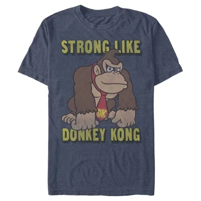 Мужская футболка Nintendo Strong Like Donkey Kong, синяя