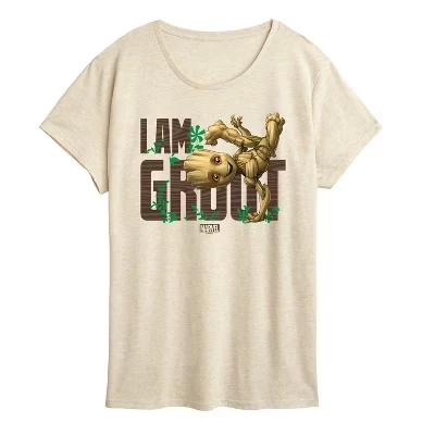 Женская футболка с коротким рукавом и рисунком Guardians of the Galaxy I Am Groot.