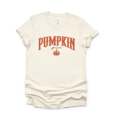 Женская футболка simply sage pumpkin spice с принтом, кремовая