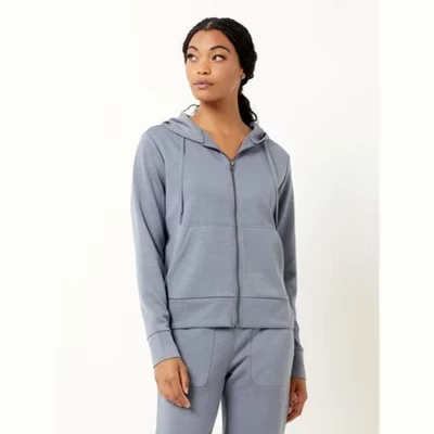 Женское худи Single Stitch Ultra Soft, серо-синее