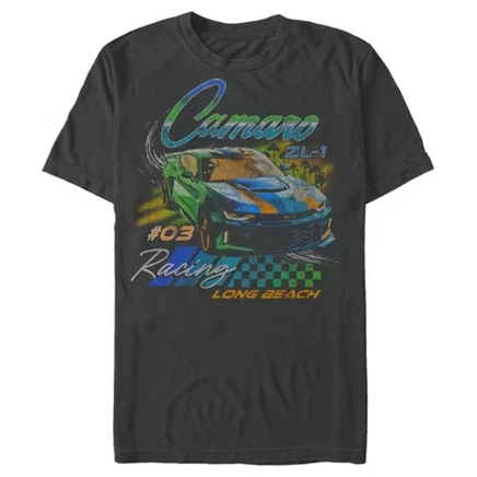 Мужская футболка Chevrolet Camaro ZL-1 гоночная, темно-серая