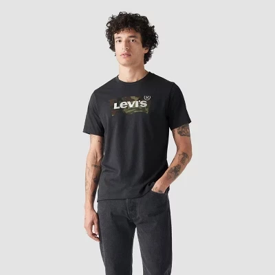 Мужская футболка Levi's Phantom Batwing с логотипом, черная