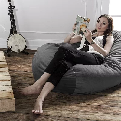 Диван Saxx 4-футовый Bean Bag Lounger древесный уголь