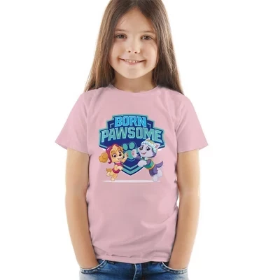 Футболка Paw Patrol для маленьких мальчиков Born Pawsome Skye & Everest розового цвета розовый