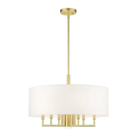 Подвес Livex Lighting Meridian на 7 ламп, сатинированная латунь