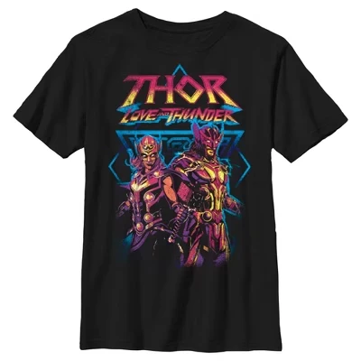 Футболка для мальчиков Marvel Тор: Любовь и гром, черная