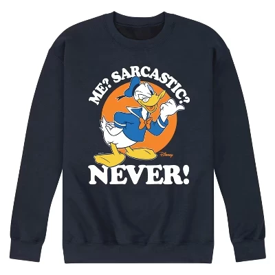 Мужской свитшот Disney Donald Duck Never Sarcastic, синий