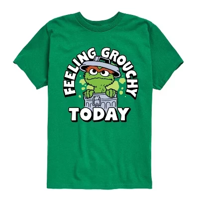 Детская футболка Sesame Street «Feeling Grouchy», зеленая