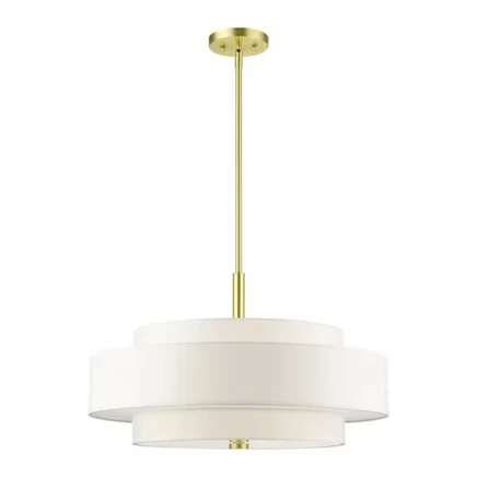 Люстра Livex Lighting Meridian, 5 ламп, латунь сатин