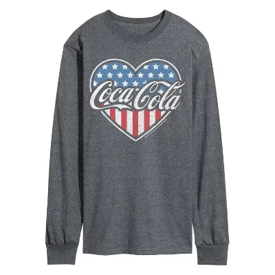 Мужская футболка с изображением сердца из США с длинным рукавом heather charcoal