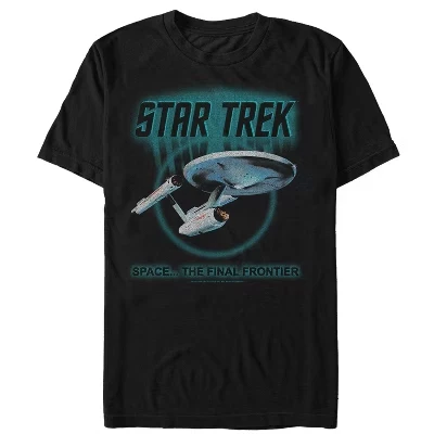 Мужская футболка из оригинальной серии Space the Final Frontier черного цвета