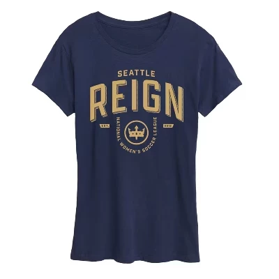 Женская футболка Seattle Reign Industrial с коротким рукавом и графическим рисунком, синяя