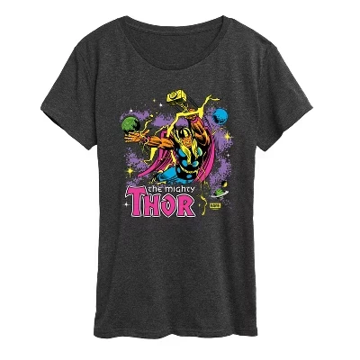 Женская футболка Blacklight с коротким рукавом и графическим рисунком heather charcoal
